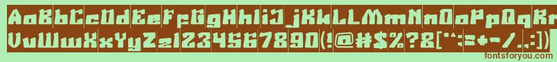 AgeOfScienceAndTechnologyInverse Font – Brown Fonts on Green Background