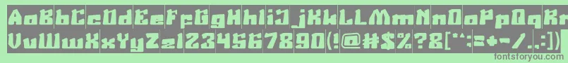 AgeOfScienceAndTechnologyInverse Font – Gray Fonts on Green Background