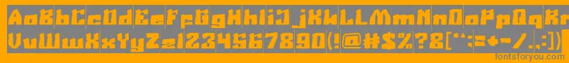 AgeOfScienceAndTechnologyInverse Font – Gray Fonts on Orange Background