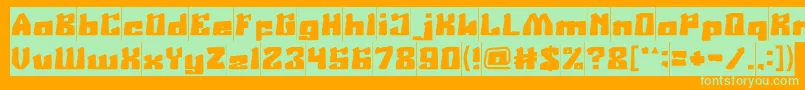 AgeOfScienceAndTechnologyInverse Font – Green Fonts on Orange Background