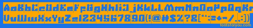 AgeOfScienceAndTechnologyInverse Font – Orange Fonts on Blue Background