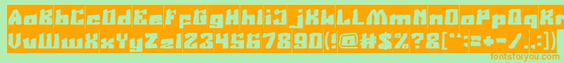 AgeOfScienceAndTechnologyInverse Font – Orange Fonts on Green Background