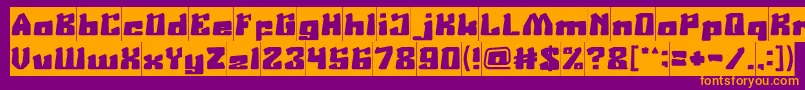 AgeOfScienceAndTechnologyInverse Font – Orange Fonts on Purple Background