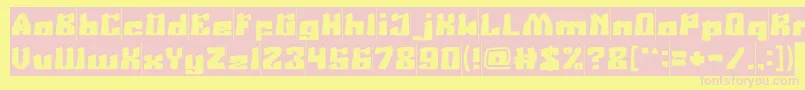 AgeOfScienceAndTechnologyInverse Font – Pink Fonts on Yellow Background