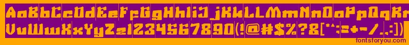 AgeOfScienceAndTechnologyInverse Font – Purple Fonts on Orange Background