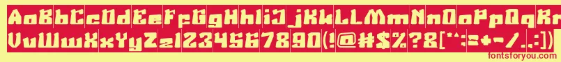 AgeOfScienceAndTechnologyInverse Font – Red Fonts on Yellow Background