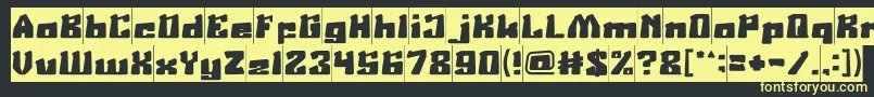 AgeOfScienceAndTechnologyInverse Font – Yellow Fonts on Black Background