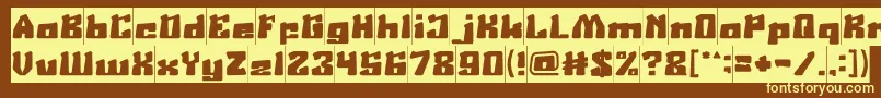 AgeOfScienceAndTechnologyInverse Font – Yellow Fonts on Brown Background