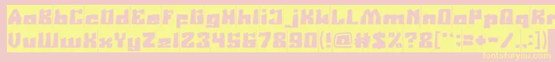 AgeOfScienceAndTechnologyInverse Font – Yellow Fonts on Pink Background