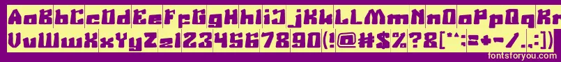 AgeOfScienceAndTechnologyInverse Font – Yellow Fonts on Purple Background