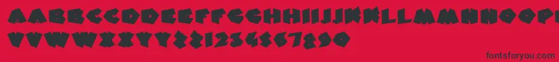 フォントFatFantasy – 赤い背景に黒い文字