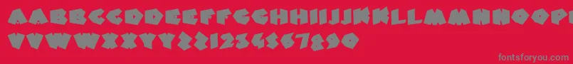 FatFantasy Font – Gray Fonts on Red Background