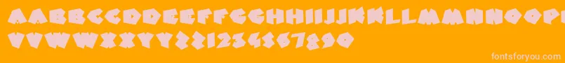 FatFantasy Font – Pink Fonts on Orange Background