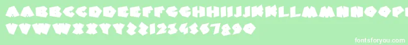 FatFantasy Font – White Fonts on Green Background