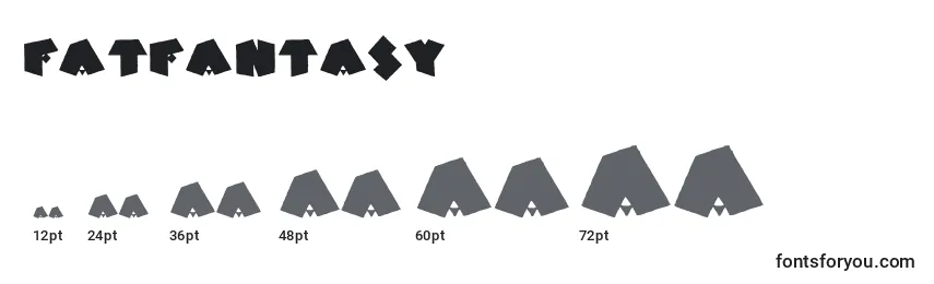 Größen der Schriftart FatFantasy (109905)