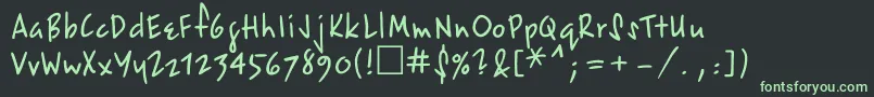 Epsilonctt-fontti – vihreät fontit mustalla taustalla