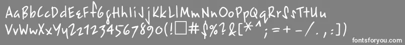 フォントEpsilonctt – 灰色の背景に白い文字