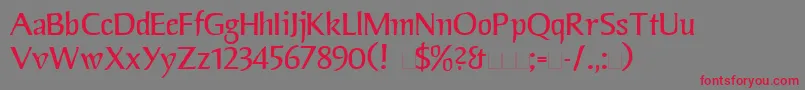 Jorvik Font – Red Fonts on Gray Background