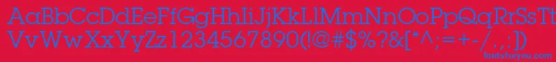 ItcLubalinGraphLtBook Font – Blue Fonts on Red Background