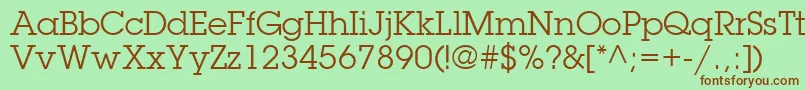 ItcLubalinGraphLtBook Font – Brown Fonts on Green Background