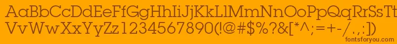 ItcLubalinGraphLtBook Font – Brown Fonts on Orange Background