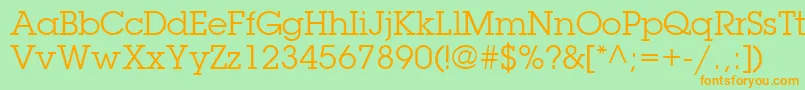 ItcLubalinGraphLtBook Font – Orange Fonts on Green Background