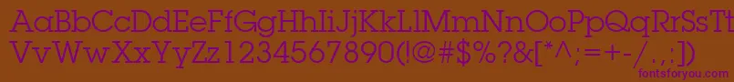 ItcLubalinGraphLtBook Font – Purple Fonts on Brown Background