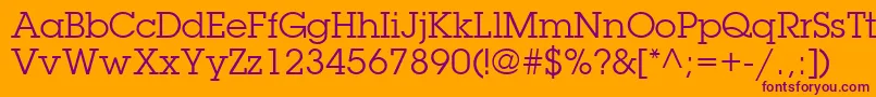 ItcLubalinGraphLtBook Font – Purple Fonts on Orange Background