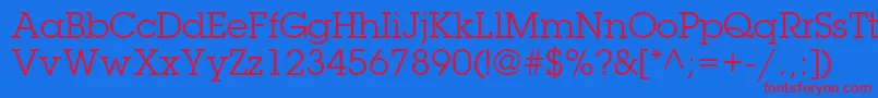 ItcLubalinGraphLtBook Font – Red Fonts on Blue Background