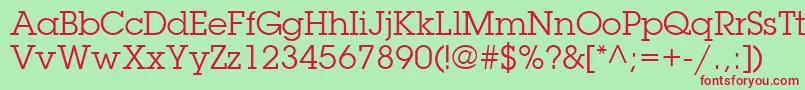 ItcLubalinGraphLtBook Font – Red Fonts on Green Background