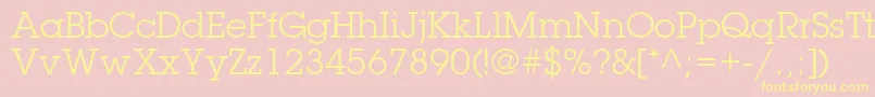 ItcLubalinGraphLtBook Font – Yellow Fonts on Pink Background