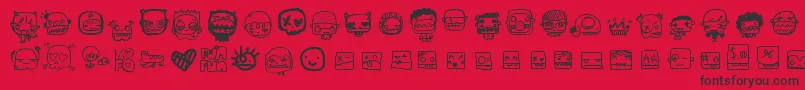 Lisätietoja Pixopopmonstalove-fontista Pixopopmonstalove-fontti – mustat fontit punaisella taustalla