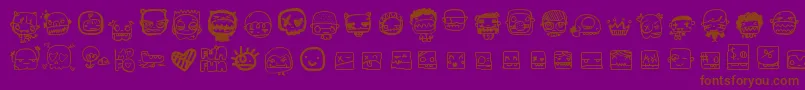 Pixopopmonstalove Font – Brown Fonts on Purple Background