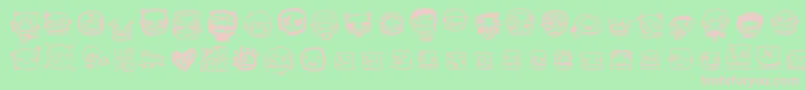Pixopopmonstalove Font – Pink Fonts on Green Background