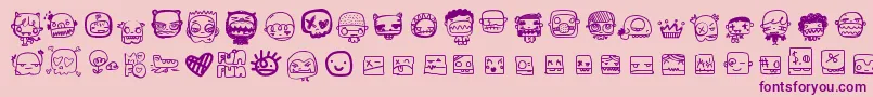 Pixopopmonstalove Font – Purple Fonts on Pink Background