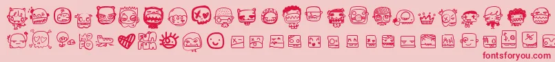 Pixopopmonstalove Font – Red Fonts on Pink Background