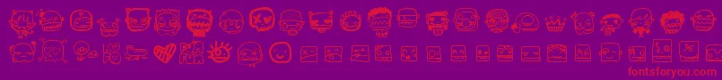 Pixopopmonstalove Font – Red Fonts on Purple Background