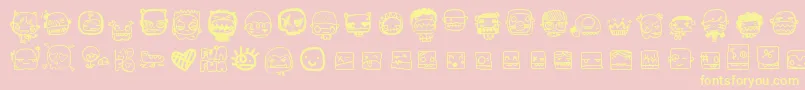 Pixopopmonstalove Font – Yellow Fonts on Pink Background