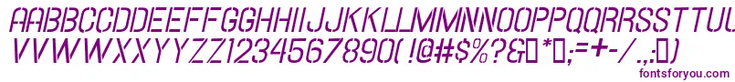 Hallandalestencilitalic-fontti – violetit fontit valkoisella taustalla