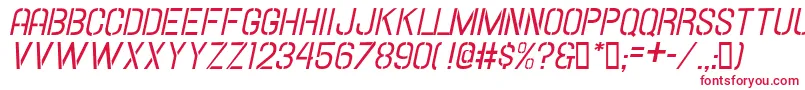 Шрифт Hallandalestencilitalic – красные шрифты