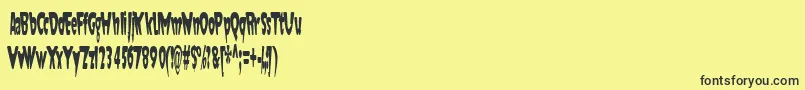 Jaunty Font – Black Fonts on Yellow Background