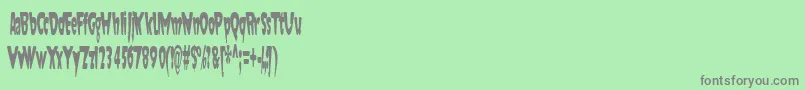 Jaunty Font – Gray Fonts on Green Background