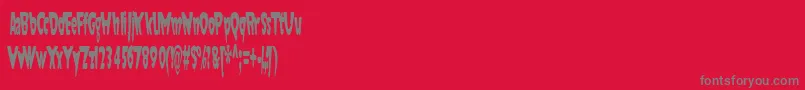 Jaunty Font – Gray Fonts on Red Background
