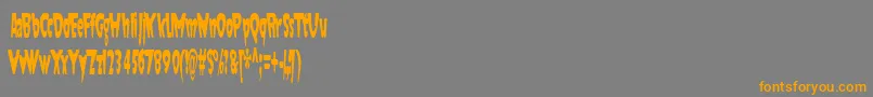 Jaunty Font – Orange Fonts on Gray Background