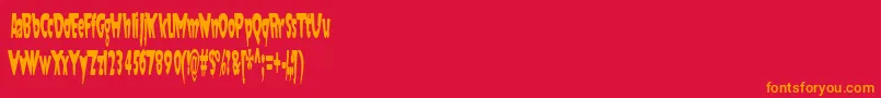 Jaunty Font – Orange Fonts on Red Background
