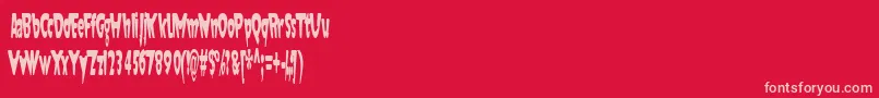 Jaunty Font – Pink Fonts on Red Background