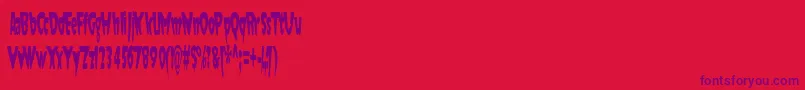 Jaunty Font – Purple Fonts on Red Background