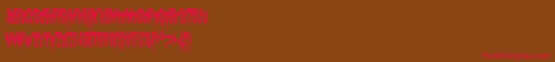 Jaunty Font – Red Fonts on Brown Background