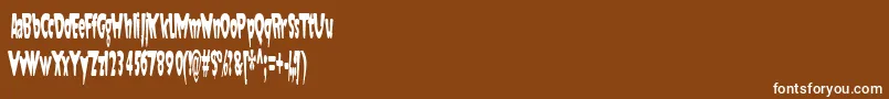 Fonte Jaunty – fontes brancas em um fundo marrom