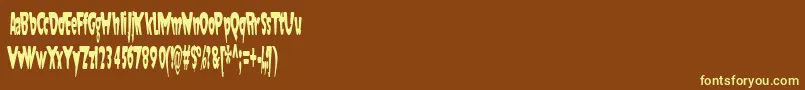 Jaunty Font – Yellow Fonts on Brown Background